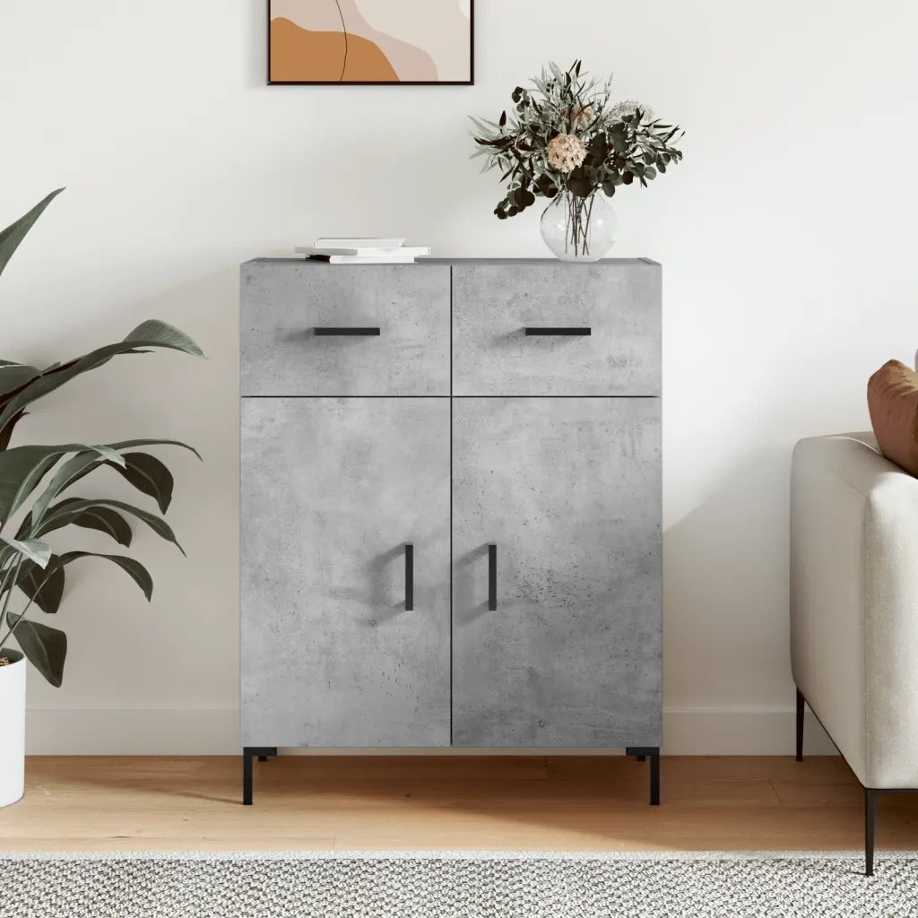 Credenza-Buffet-Armadio da cucina Grigio Cemento 69,5x34x90 cm in Legno Multistrato 168659