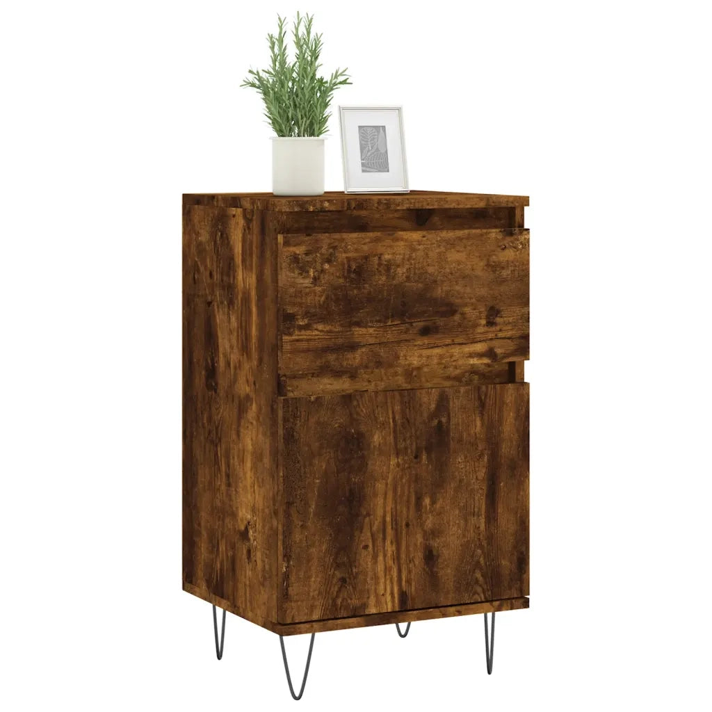 Credenze 2 pz | Madia | Buffet da pranzo | Armadio da pranzo Rovere Fumo 40x35x70 cm in Legno Multistrato
