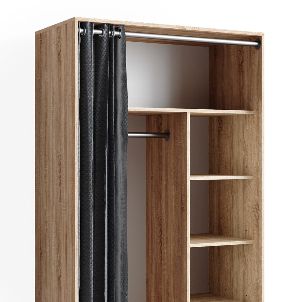 Vicco Armadio multifunzione Sonoma 100 x 168 cm aperto, con rotelle