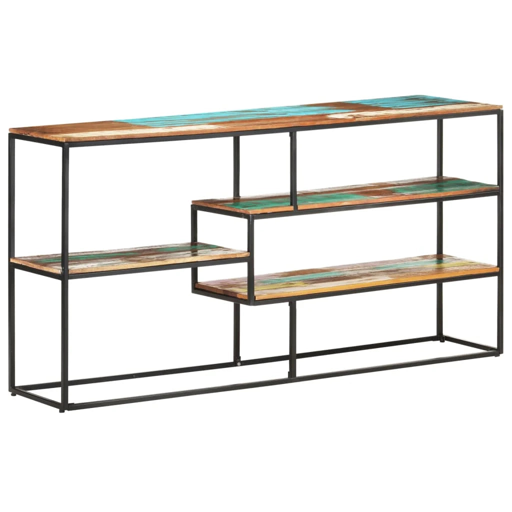 Buffet credenza cassettiera armadio mobile contenitore organizer per cucina soggiorno salotto 150 x 30 x 75 cm legno massello di recupero marrone 02_0029555