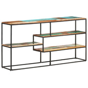 Buffet credenza cassettiera armadio mobile contenitore organizer per cucina soggiorno salotto 150 x 30 x 75 cm legno massello di recupero marrone 02_0029555