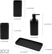 Set di accessori da bagno per regali, 4 pezzi, dispenser di sapone, piatto per sapone