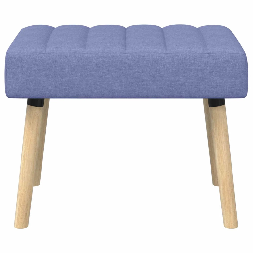 Panchina trapuntata a canale Blu jeans 60 x 40 x 45 cm Tessuto 42038472