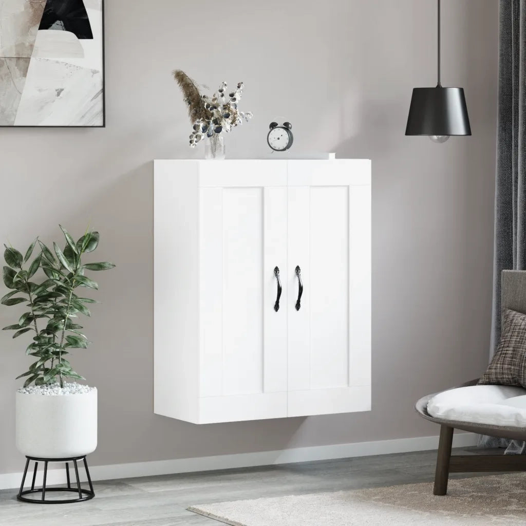 Armadietto a Muro | Mobile a Parete Bianco 69,5x34,90 cm in Legno Multistrato