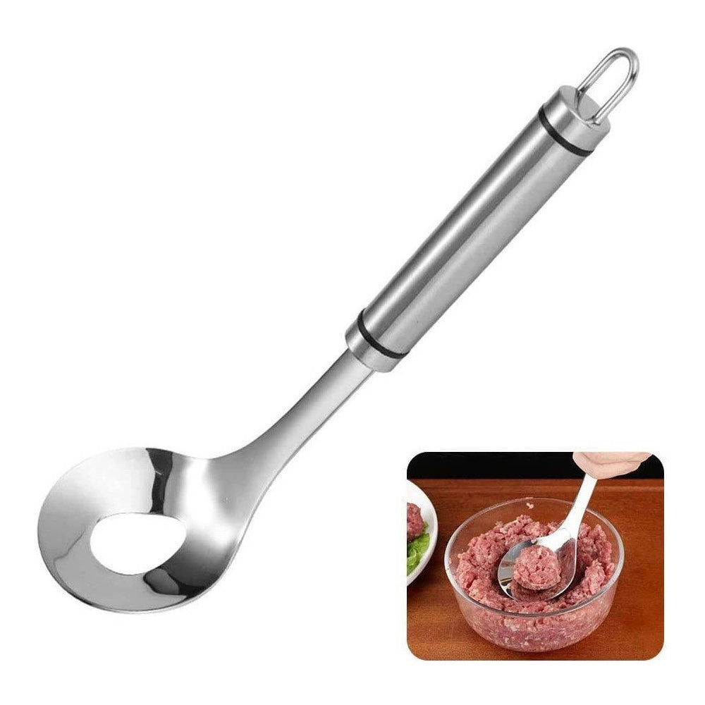 Trade Shop - Cucchiaio Per Polpette Antiaderente Utensile Da Cucina Stampo In Acciaio Inox -