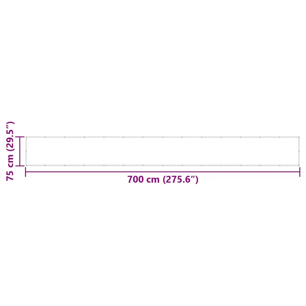 Paravento da Balcone Rosso 75x700 cm 100% Poliestere Oxford CFW1713223