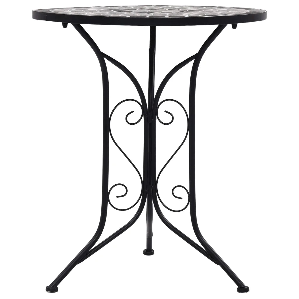 Set BistrÃ² 3 pz con Mosaico in Ceramica Grigio  cod mxl 44751