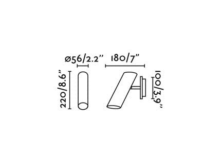 Faro Barcelona 29874 - LINK Lampada da parete nero 1L