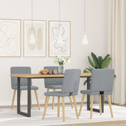 Sedie da Pranzo 4 pz Grigio Chiaro in Tessuto 3315221