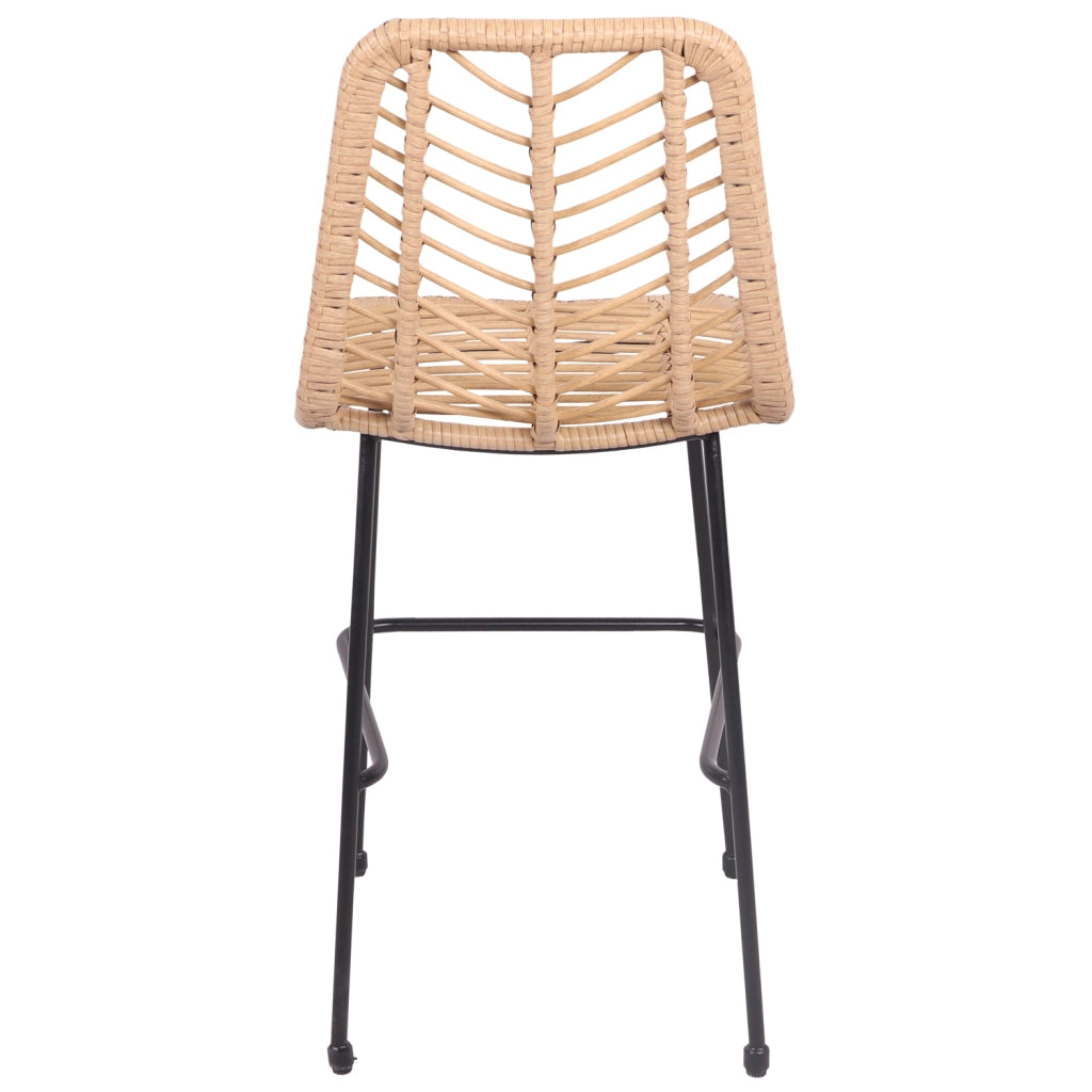 Set di 2 sgabelli da bar in rattan sintetico OKA