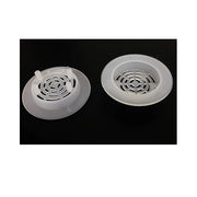 Trade Shop - Set 6 Pz. Filtro Colino Grigli Plastica 70mm Copertura Per Scarico Bagno Cucina -