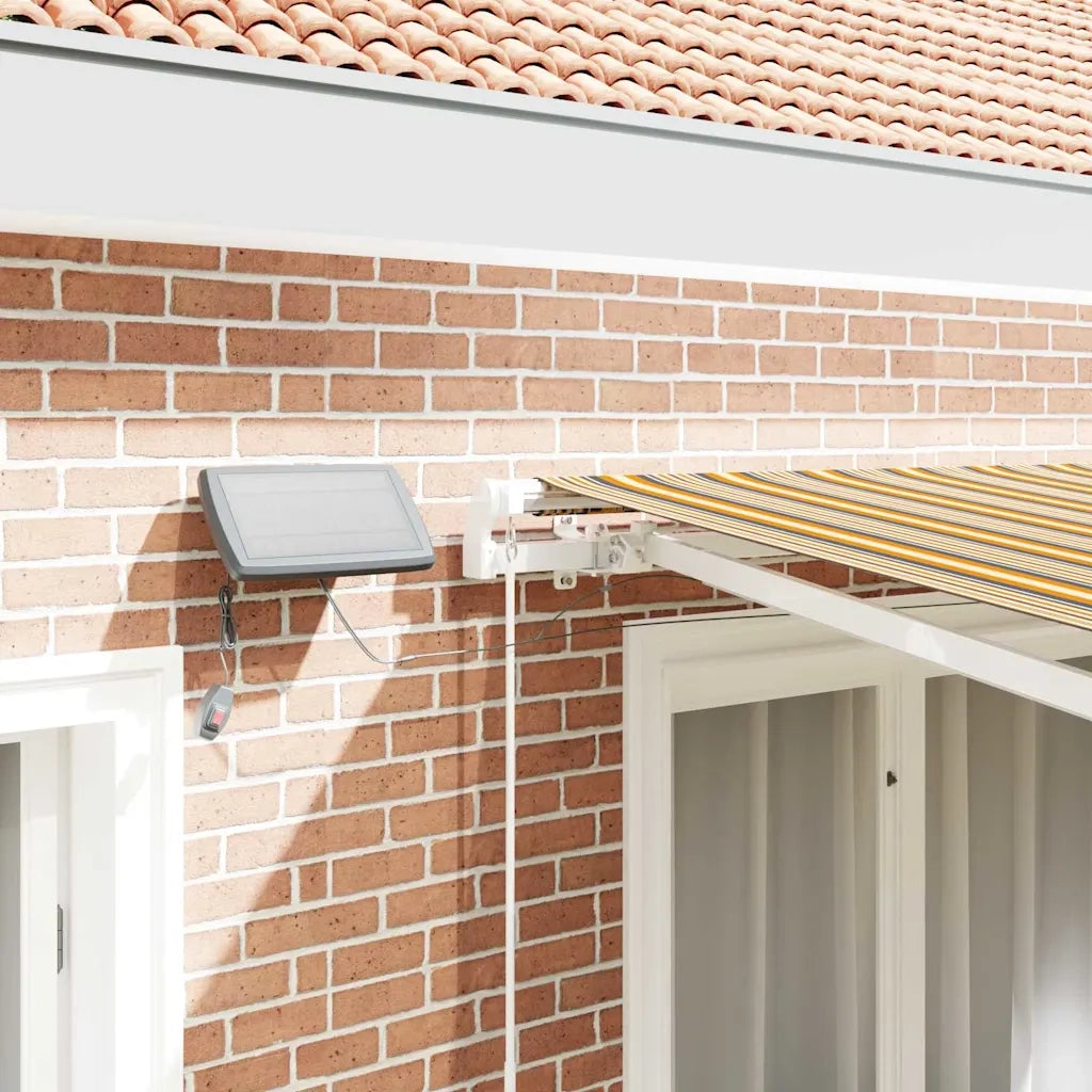 Tenda retrattile-Tenda parasole per balcone Multicolore 300 x 250 cm Tessuto e acciaio 373481