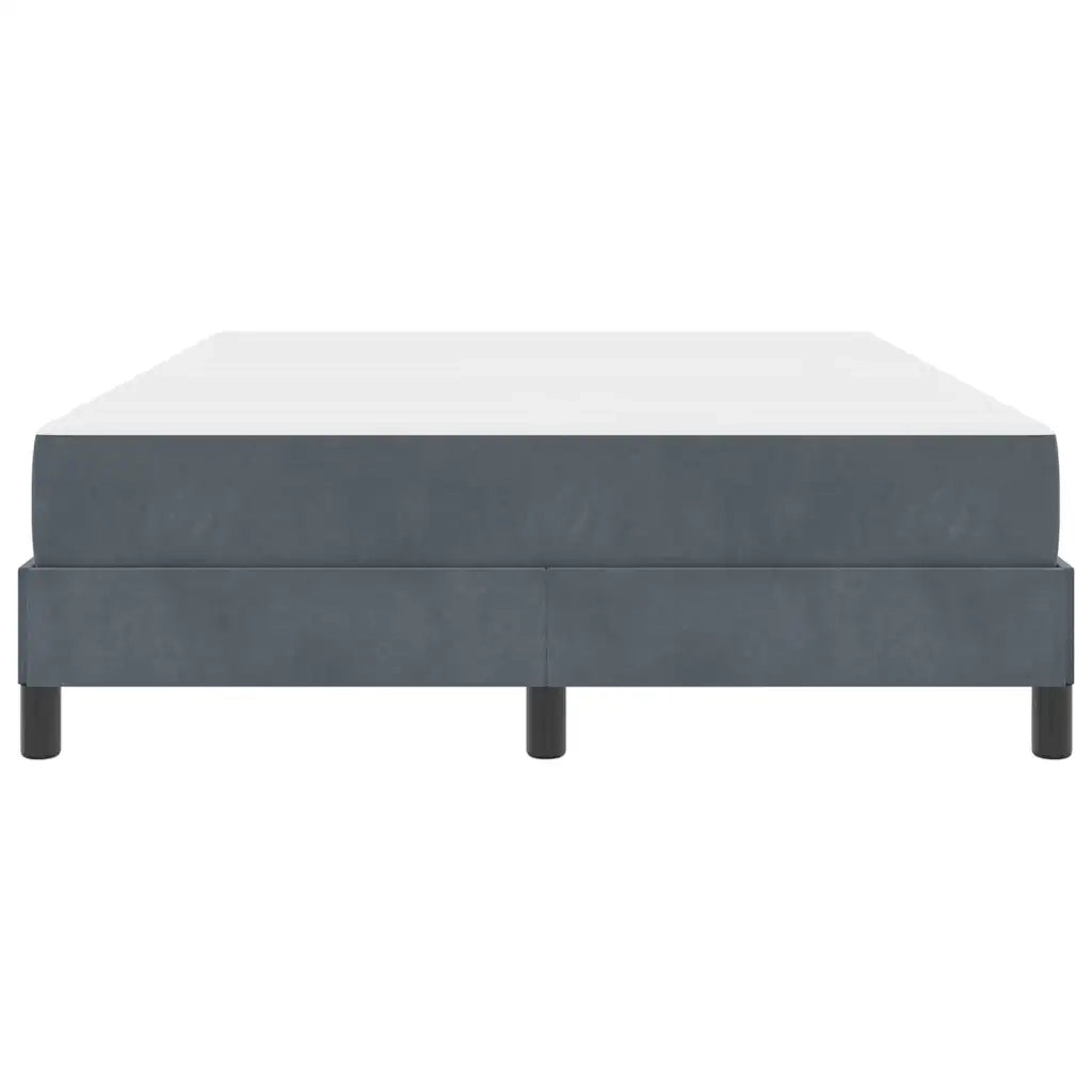 Letto a molle con materasso Grigio scuro 160 x 220 cm Tessuto