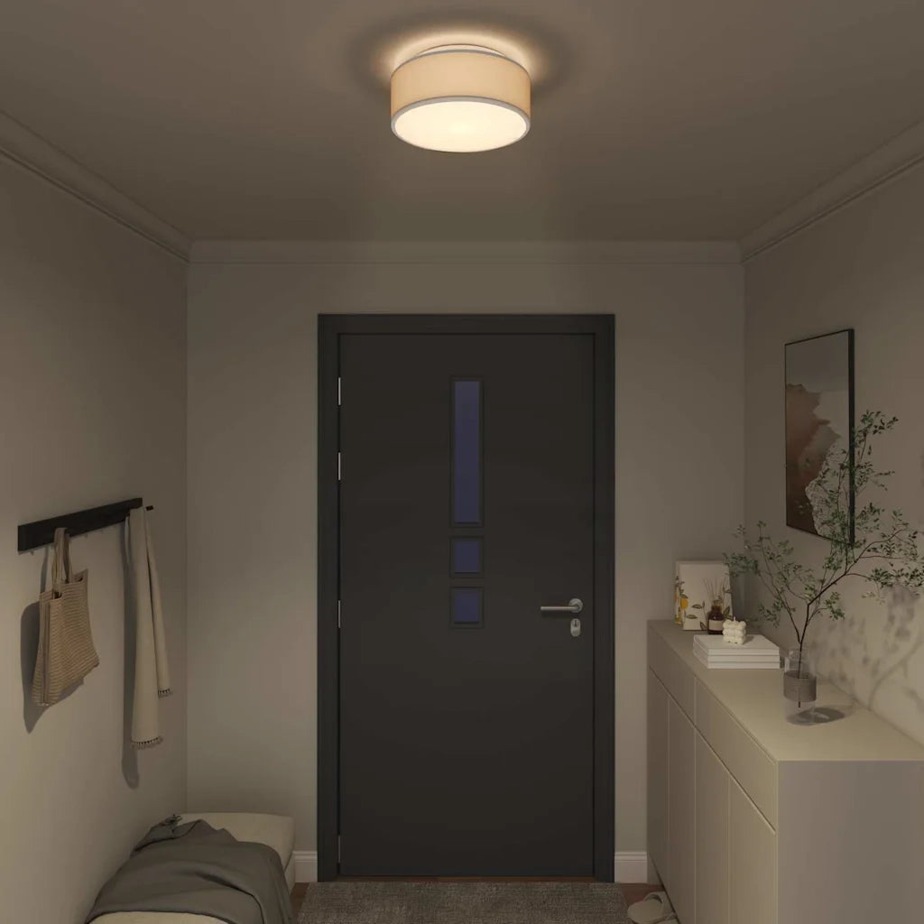 Lampada da soffitto Grigio 30 x 30 x 13,5 cm Tessuto CFW8015545