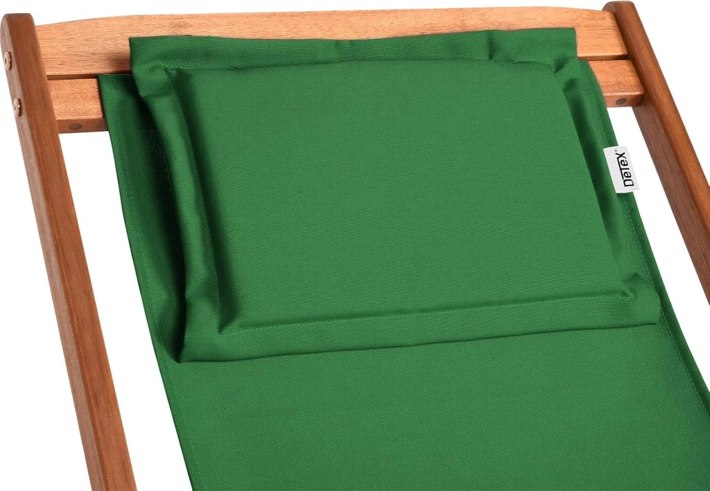 ® Sedia a Sdraio in Legno Acacia Pieghevole con Poggiatesta Traspirante Poltrona Relax Sedie Esterno Giardino