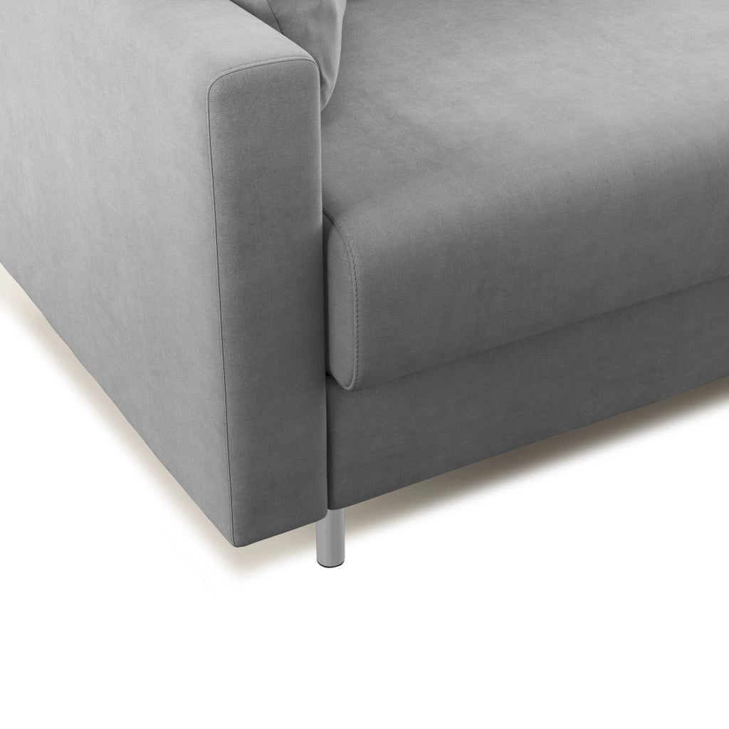 Megan Divano letto matrimoniale in microfibra smacchiabile T11 208 cm (mat. 160x197) grigio