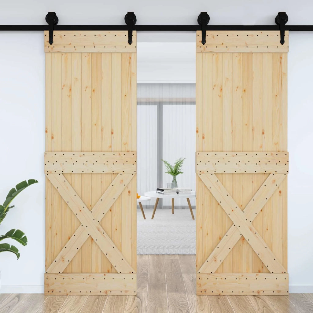 Porta NARVIK Naturale 80 x 210 cm Legno di pino solido