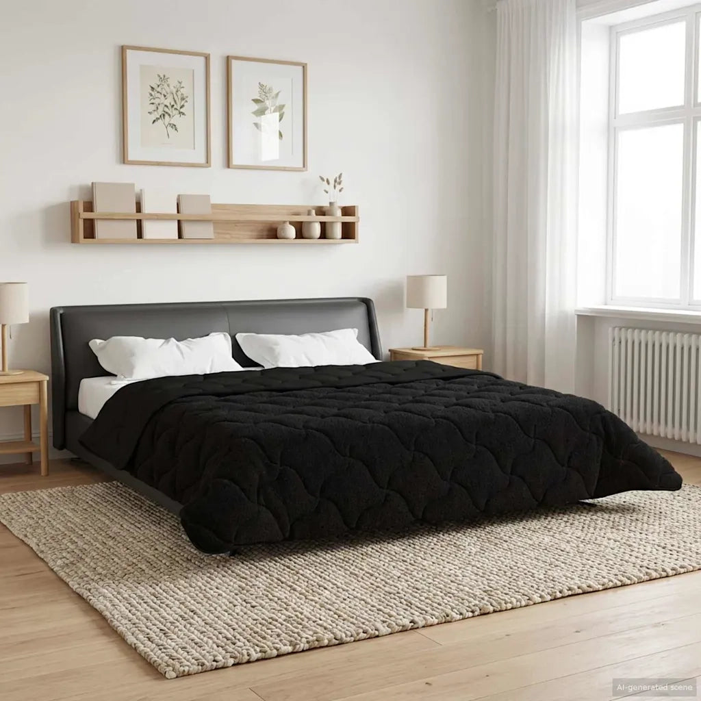 Piumone Completo Annuale Trapuntato Nero 200 x 240 cm 42026257