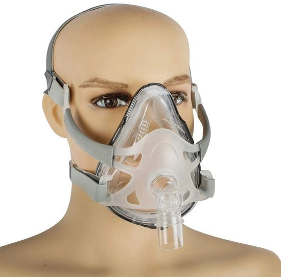 Maschera per snorcheatori con funzione di maschera CPR, adattabile per il trattamento della sindrome da apnea del sonno con regolabili clip per la fascia (L)