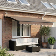 Tenda retrattile Tortora 350 x 250 cm Poliestere 3425951