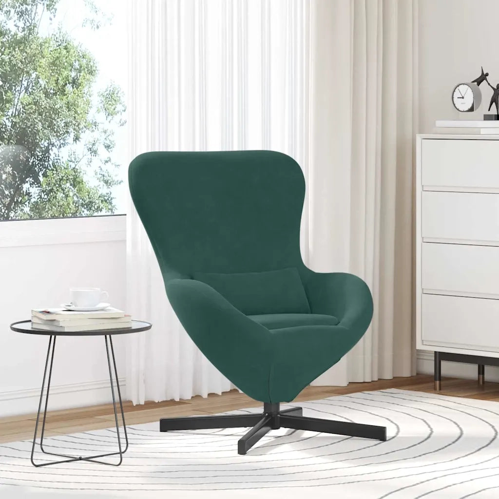 Poltrona uovo Verde Scuro 63 x 73 x 90 cm Velluto 42002758