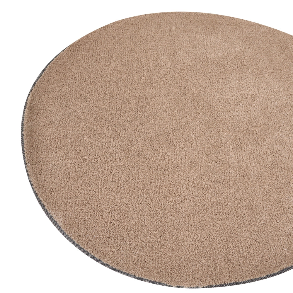 Tappeto in poliestere a pelo lungo tuftato a macchina 140 cm beige sabbia stile moderno