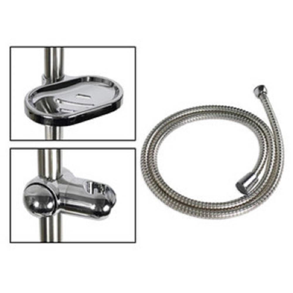 Trade Shop - Saliscendi Doccia Bagno Con Portasapone E Soffione Doccetta Multigetto Blu 69134 -        2