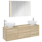 Set di mobili per il bagno 4 pcs Rovere Sonoma 3406945