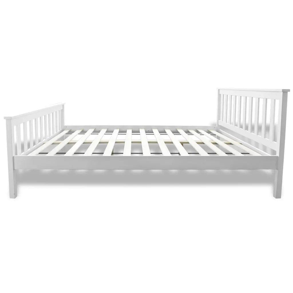 Letto con Materasso in Massello di Pino 140x200 cm