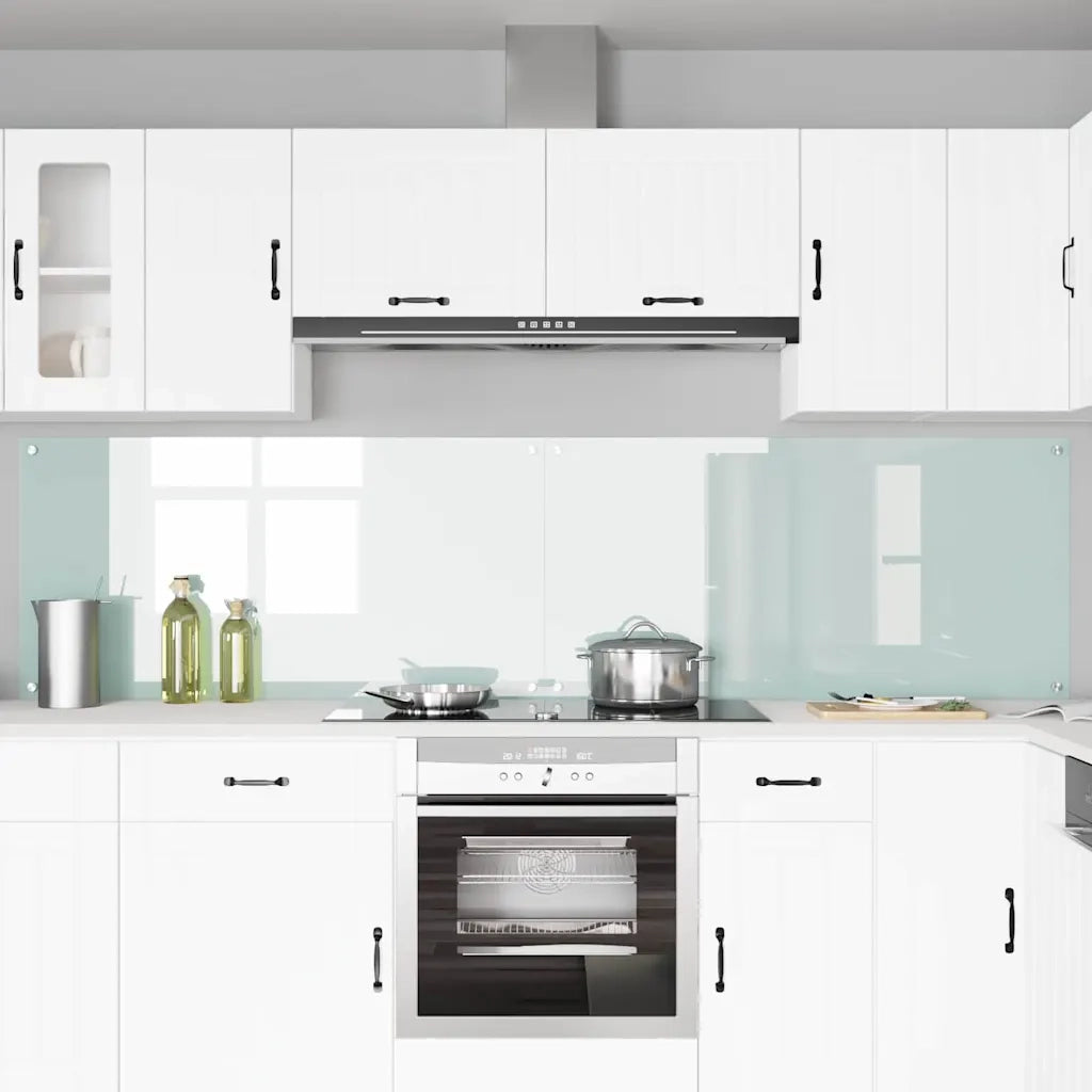 Schienale da cucina 2 pcs Bianco 120 x 60 cm vetro temperato 3415487
