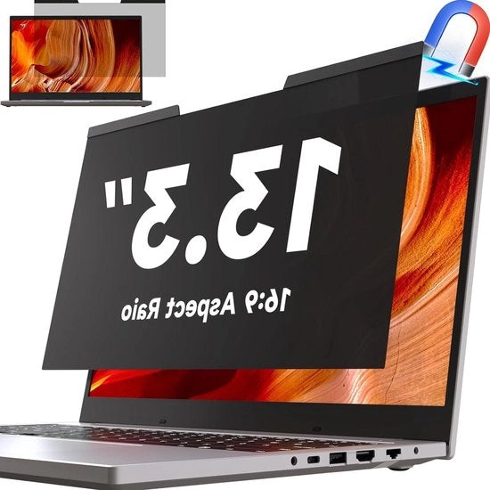 Filtro di Privacy per Laptop 13.3 Pollici 16:9 - Installazione Diretta Rimozione 16:9