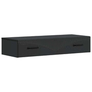 Tavolino da Parete Laterale Nero 87,5 x 34,5 x 17 cm 899006
