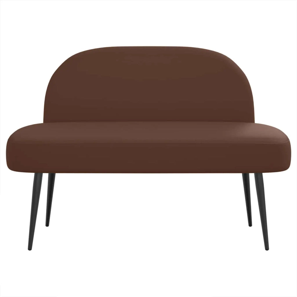 Panchina imbottita con schienale Marrone 110 x 60 x 76 cm 42040800