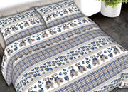 Completo Lenzuola Letto 100% Cotone Made Italy Disegni Invernali Natalizi C.N - Piazza E Mezza - Gigi Blu