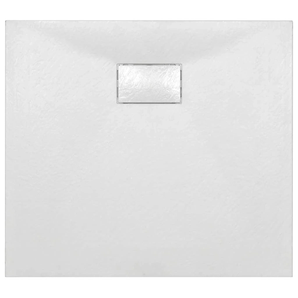 Piatto doccia rettangolare per bagno casa interno foro di scarico standard 9 cm SMC 90x80 cm bianco 02_0003449