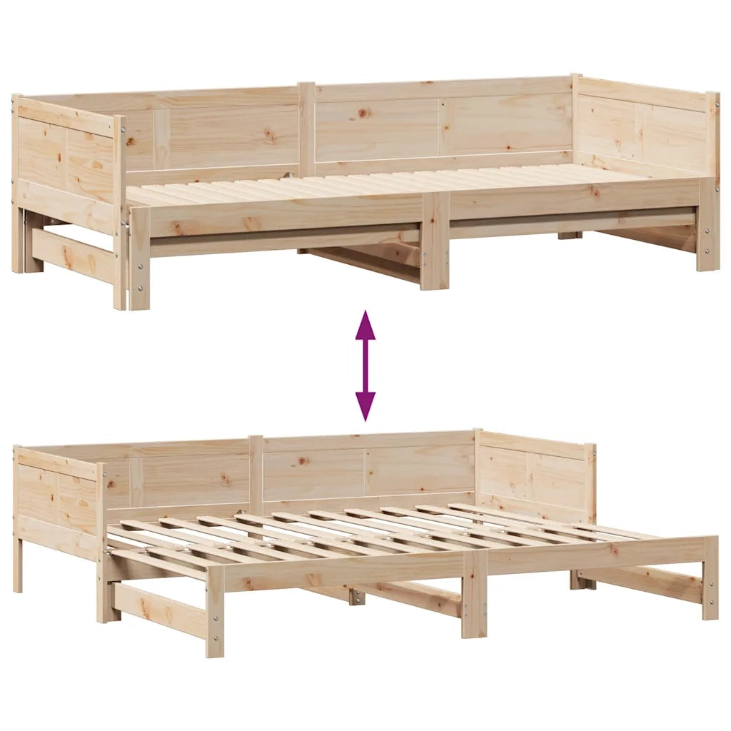 vidaXL Divano Letto Estraibile con Cassetti senza Materasso 90x190 cm