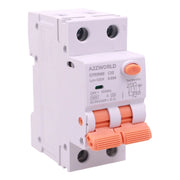 RCBO Doppia Leva, Interruttore Magnetotermico Differenziale Tipo A Curva C 1P+N 2M 6000A 30mA AC 230V IP20 IEC61009-1 GYR9NM, Disponibili 40A 50A 63A (C50A)