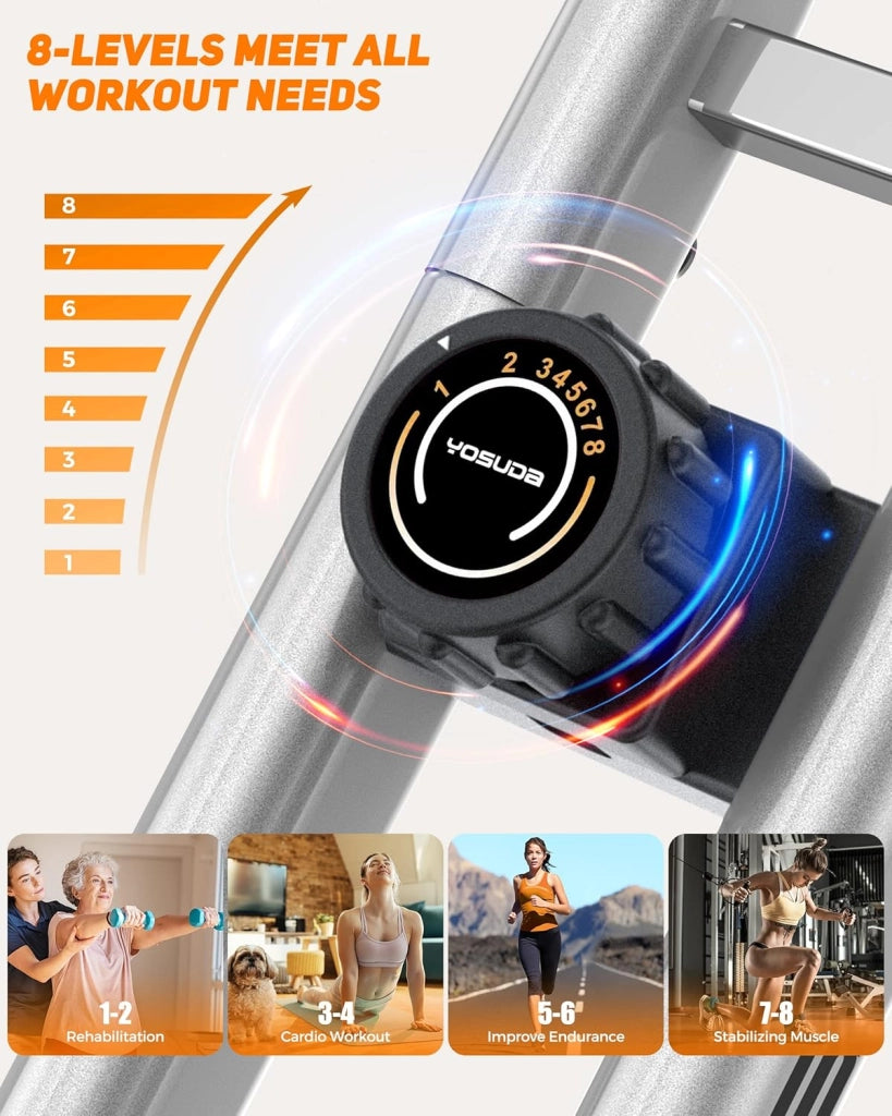 Bicicletta da esercizio pieghevole 5 in 1 ¨C Minimal ¨C Monitor LCD, Capacit¨¤ 150KG