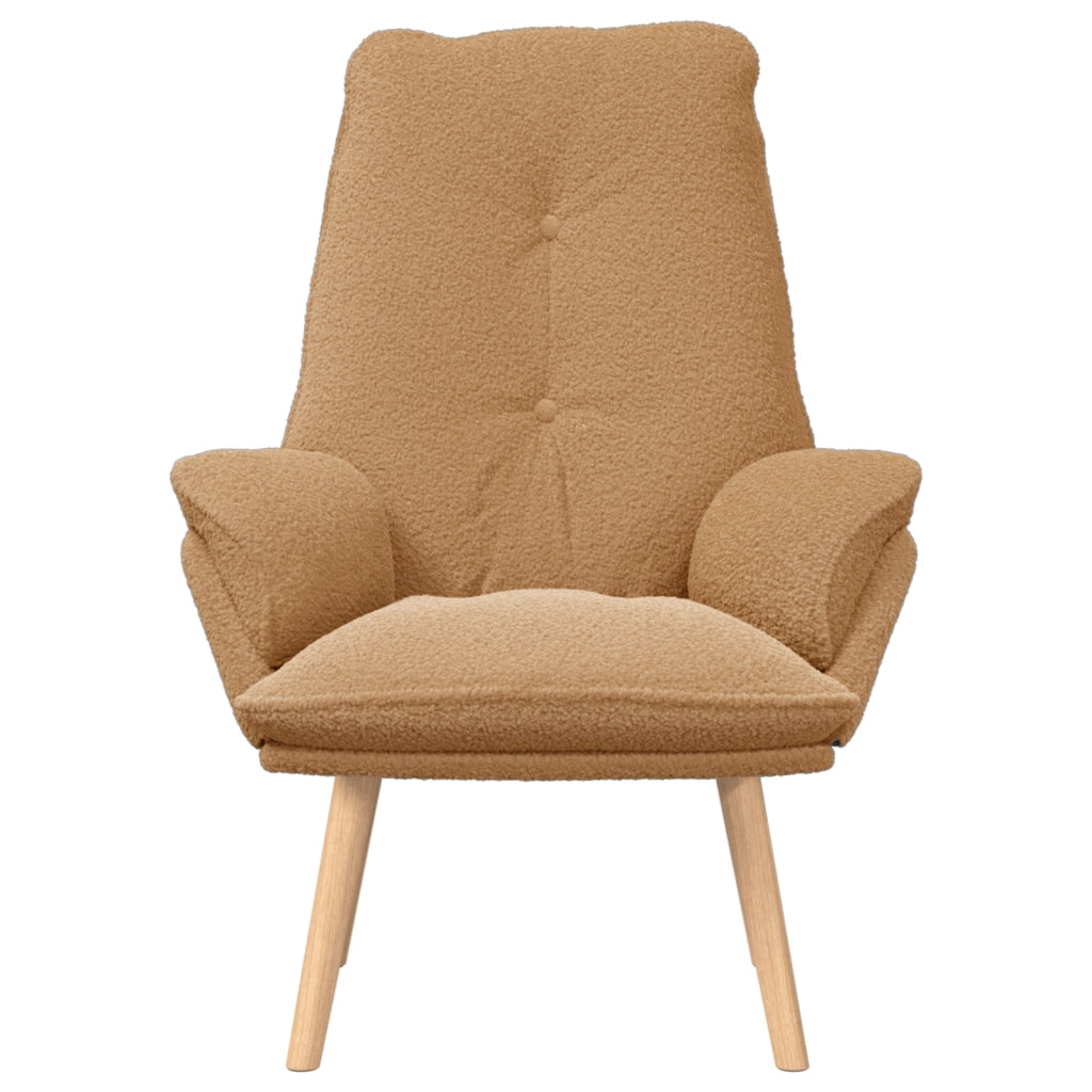 Poltrona Relax viDA XL Beige in Tessuto Simile alla Lana Ricci