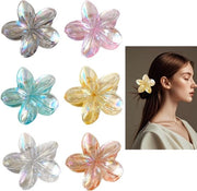 Sei grandi clip per capelli in stile hibiscus e hawaiano, perfetti per accessori di capelli e look da festa