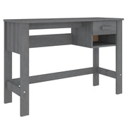 Scrivania | Tavolo da Ufficio HAMAR Grigio Scuro 110x40x75 cm in Legno di Pino