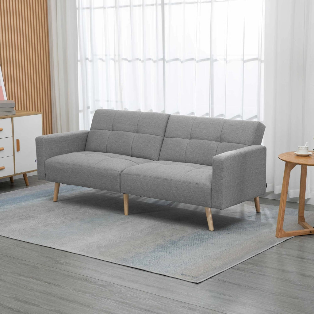 Divano letto 2 posti ¨C zephmum ¨C Grigio tessuto 205x88 cm