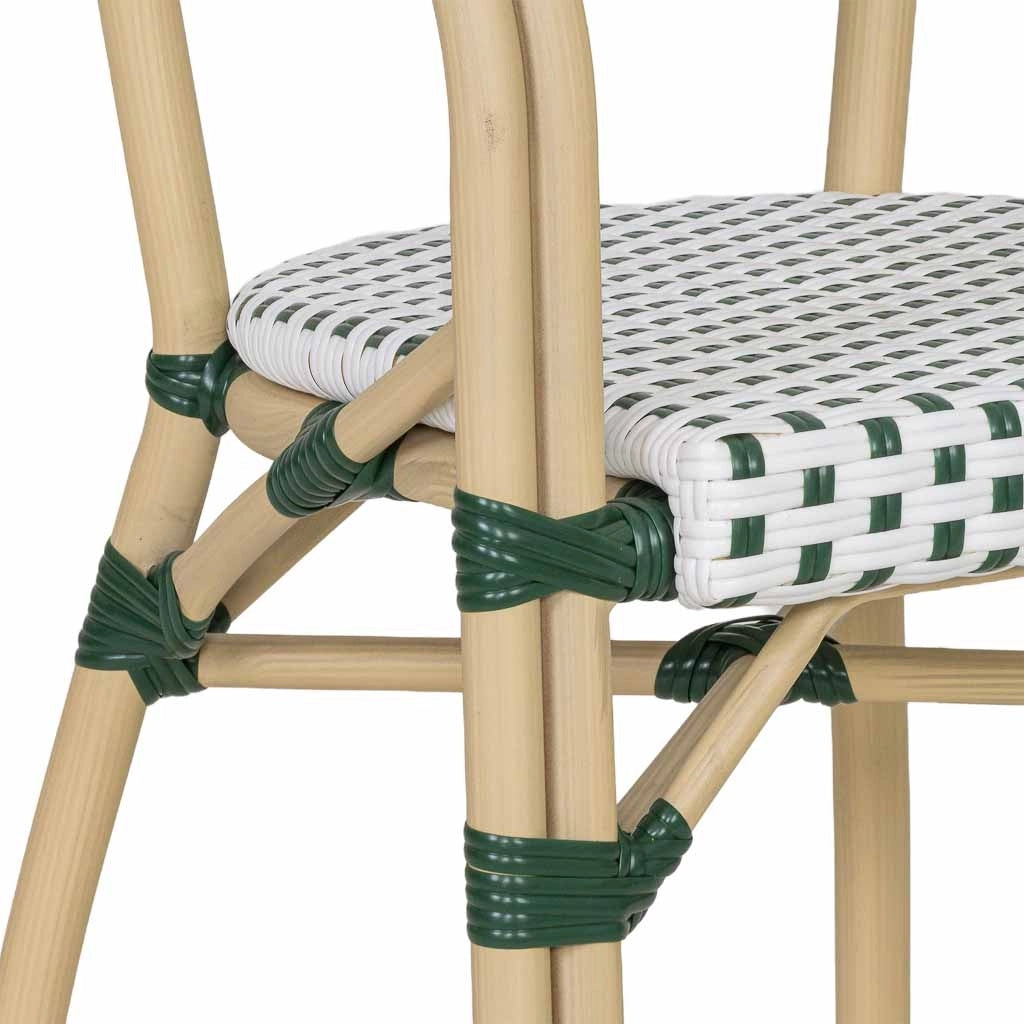 Fauteuil in rotin sintetico vert 56x60x85 cm (hauteur)