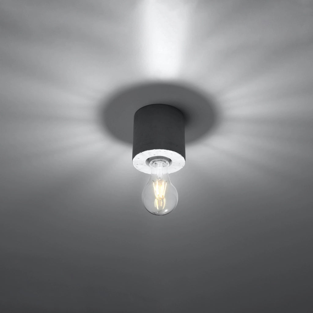 Spot soffitto DUARTE cemento grigio E27 orientabile Pure Lume