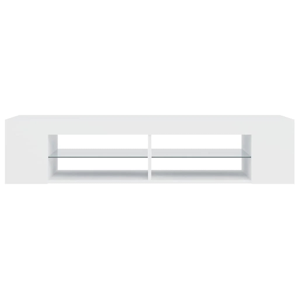 Mobile TV multimediale scaffale TV credenza mobile TV sala da pranzo soggiorno camera da letto con luci LED 135 x 39 x 30 cm bianco 02_0026528