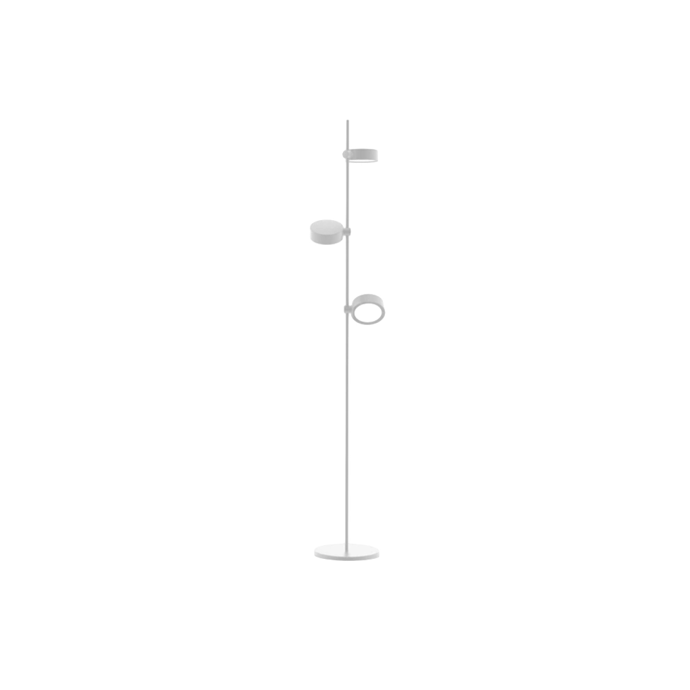 Zafferano Super O Lampada a led da terra Bianca ricaricabile e dimmerabile - 2 Modulo Luce