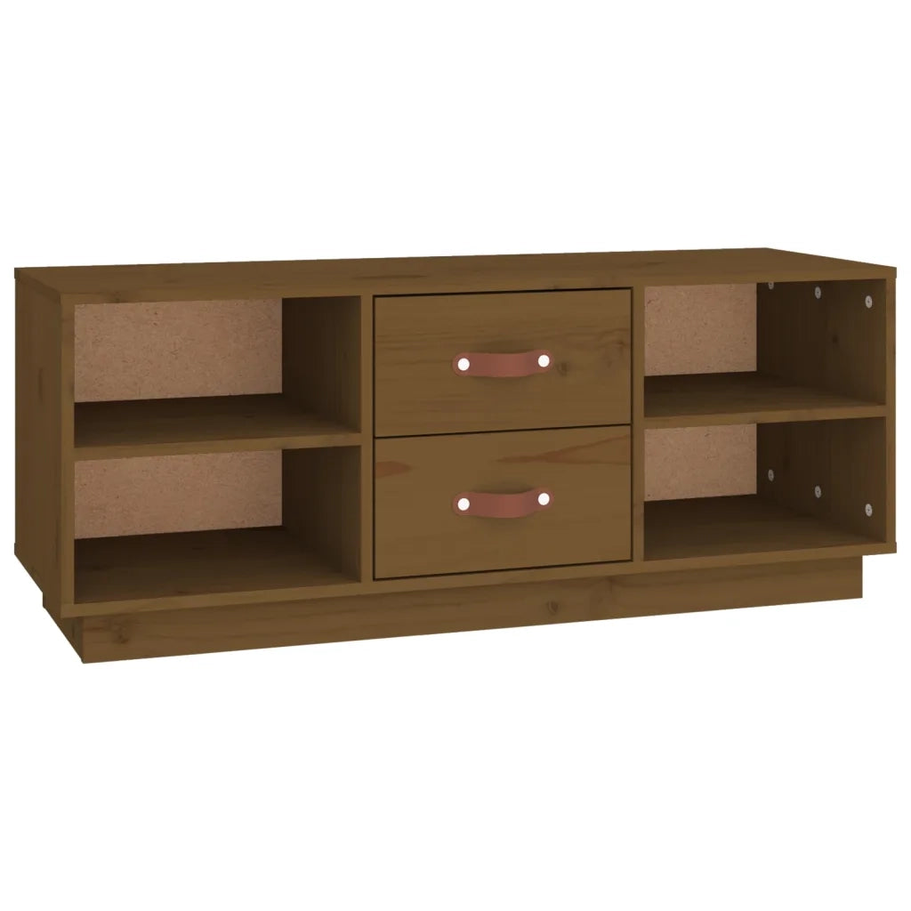 Mobile Porta TV-Mobile per TV-Credenza TV Ambra 100x34x40 cm in Legno Massello di Pino
