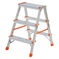 sgabello doppia salita 'stylo' 2 gr. + piano - ap.cm 61/ch.cm 68 cod:ferx.8051120nlm