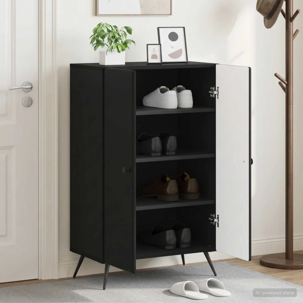 Mobile per scarpe BREDA 59,5 x 39,5 x 90 cm Nero 897526