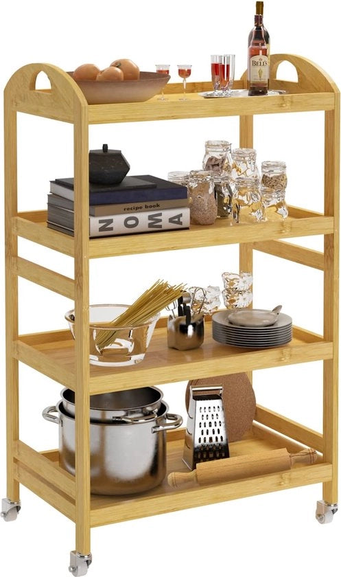 Carrello da servizio - Trolley da cucina - Su ruote – Sostenibile – Trolley da cucina